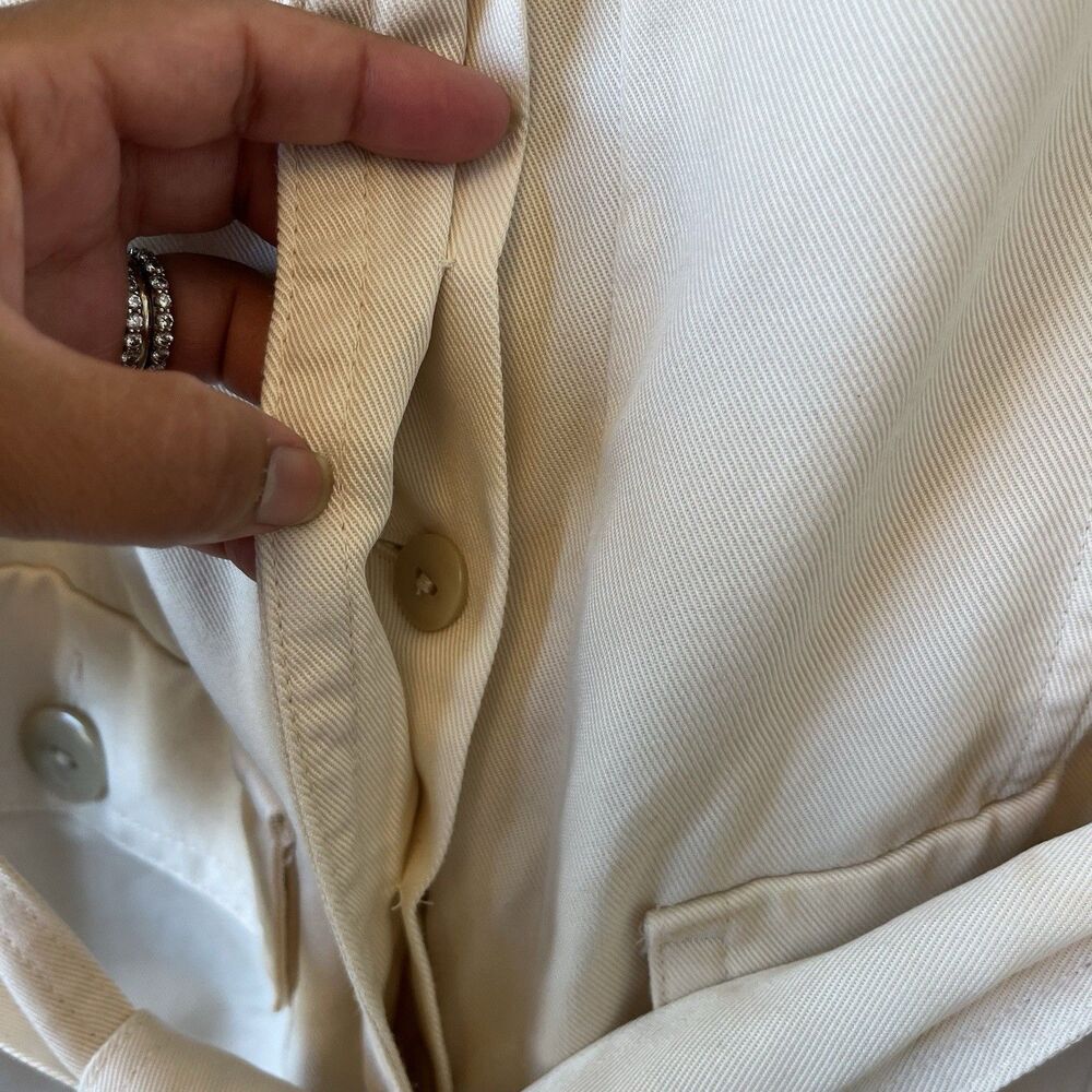 Talbots Tie Waist Vest Cream Resort Safari Outdoors Quiet Luxury Women’s Size 4 - Picture 9 of 13